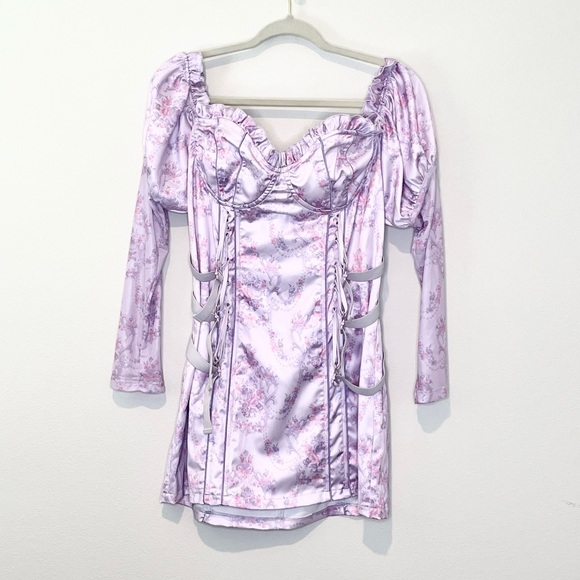 Dolls Kill Sugar Thrillz Scandal Sheet Corset mini dress size XXL NWT - Picture 2 of 3